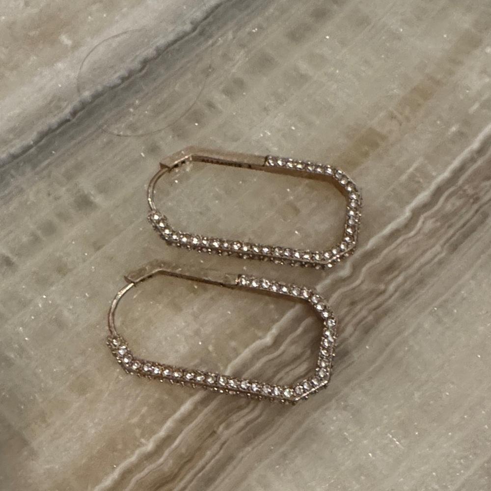 All Saints Gold and Silver Geometric Earrings